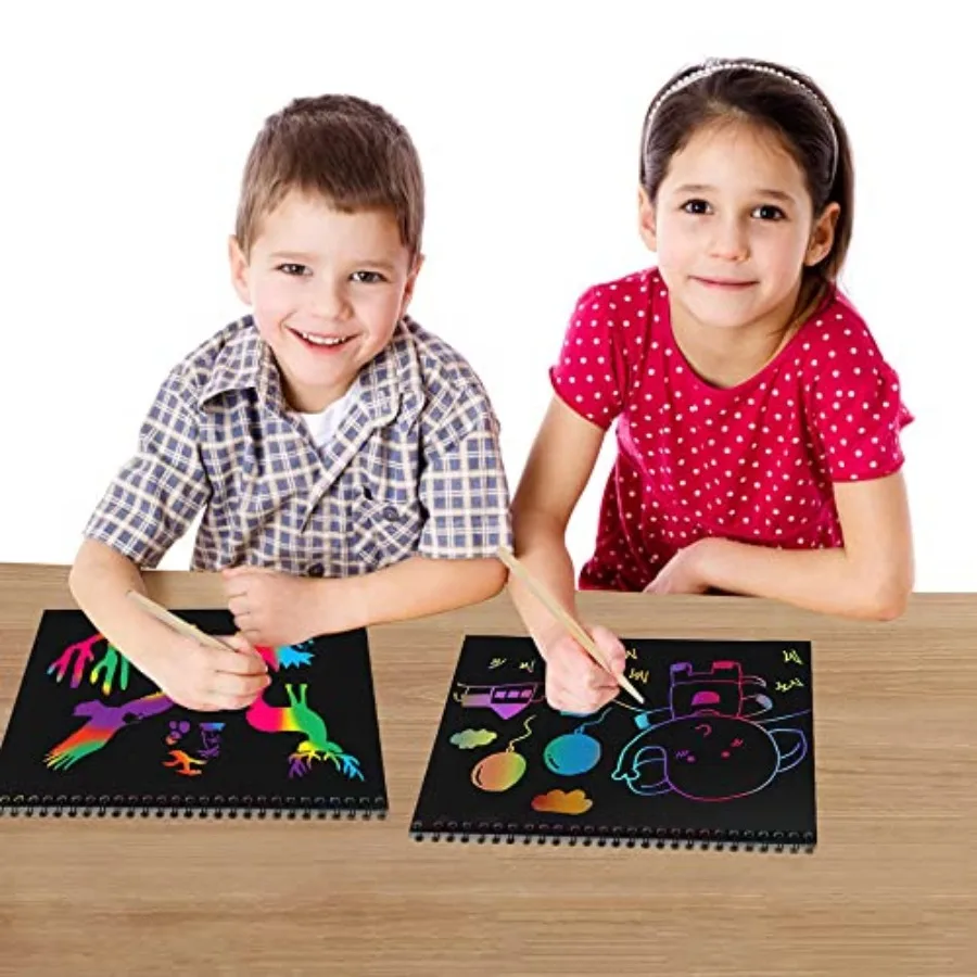 IandArt Scratch Art Books for Scratch Art Paper Rainbow Scratch Art for Best Gifts