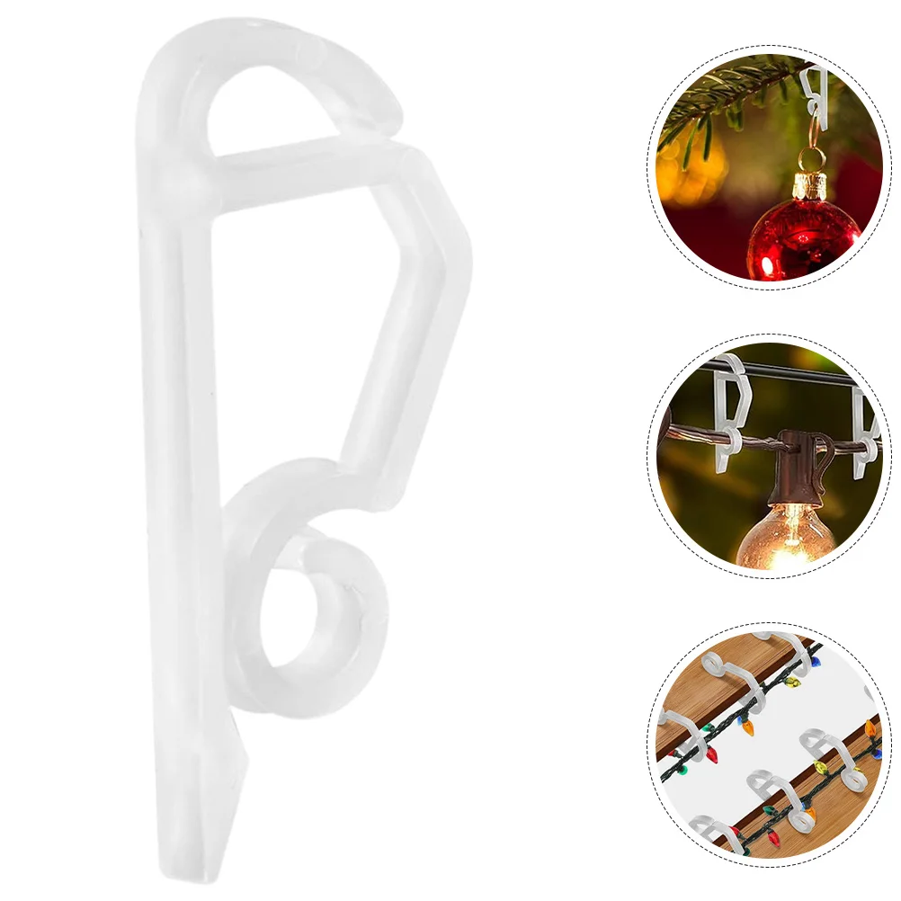 

20Pcs Plastic Gutter Hooks String Light Clips for Outdoor Holiday Decorations Weatherproof Light Hanging Hooks Christmas Lights