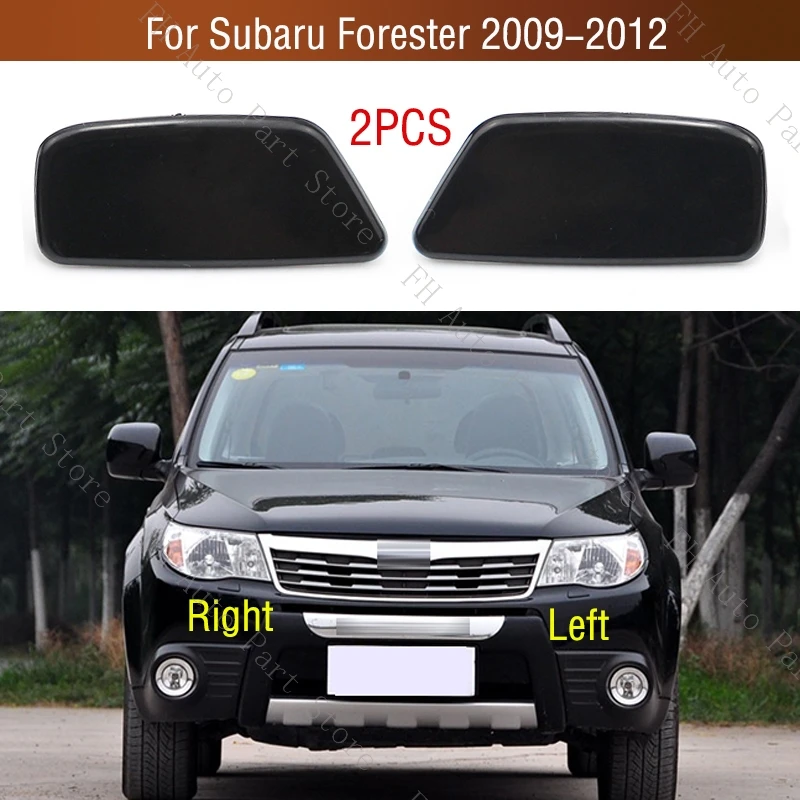 1Pair Front Bumper Head Light Lamp Washer Nozzle Cover Lid Water Spray Cap For Subaru Forester 2009 2010 2011 2012