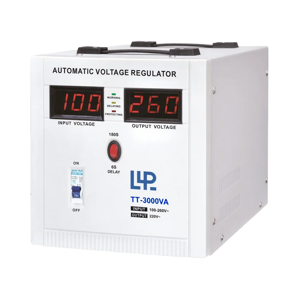 KEBO AVR TTB 3000VA Automatic Voltage Regulator Relay Type Single Phase AC Stabilizer Overvoltage Overcurrent Protection Desktop