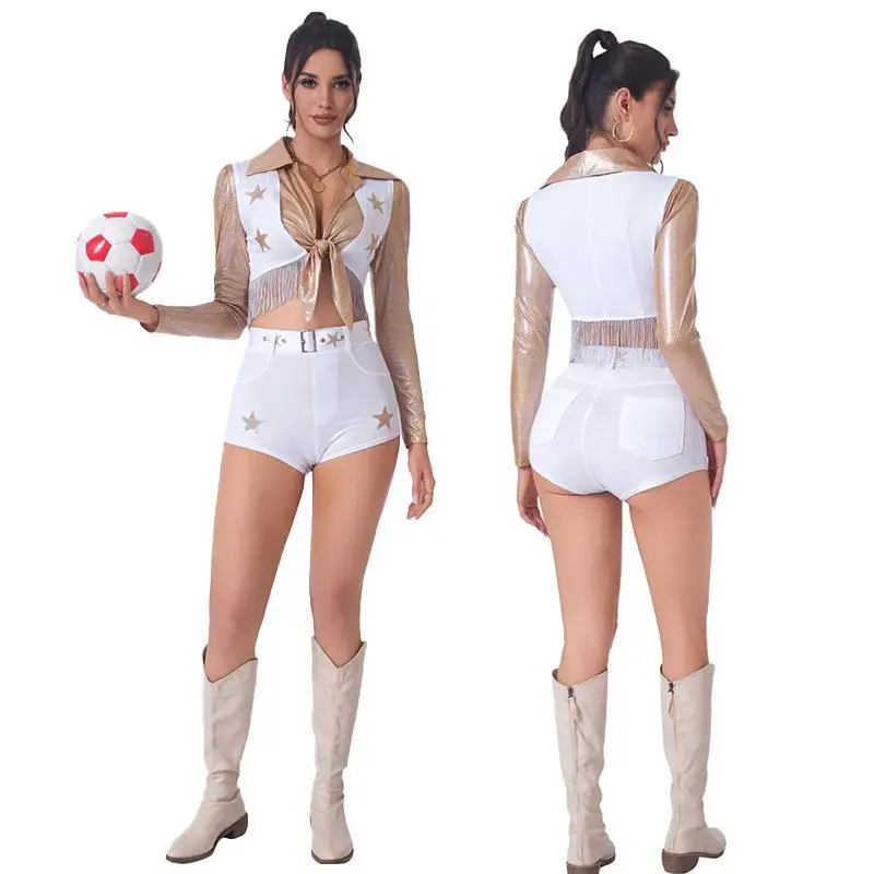 

Sexy loween Star Outfit Fooall Babes Cheerleading orm Sports Stage Dance Clothes Women's Ethnic Costume Performance ...