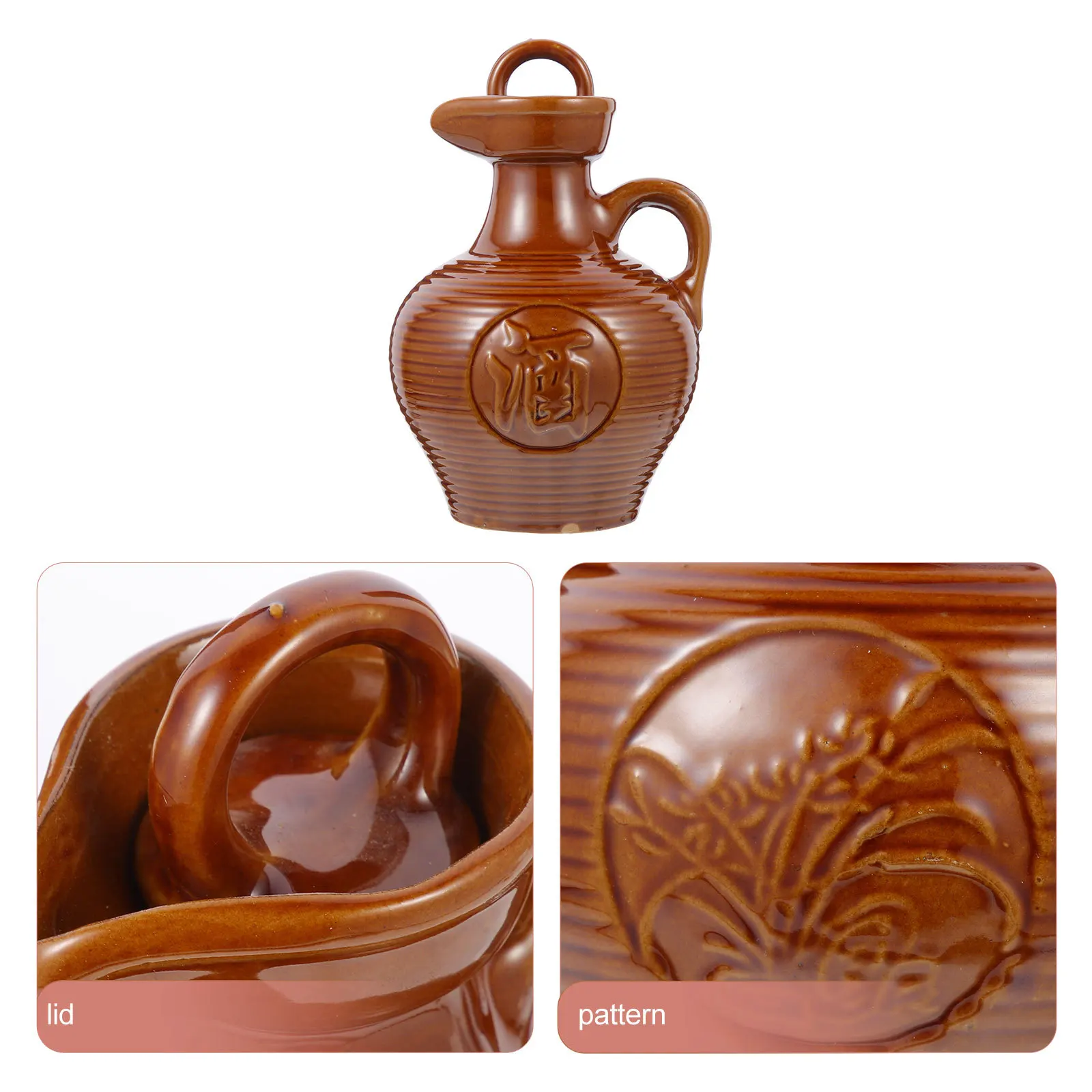 

500Ml Ceramic Wine Jug Premium Handle Design Multi Purpose Serving Pot for Kitchen Bar Home Accessories Drinking Wine Pot