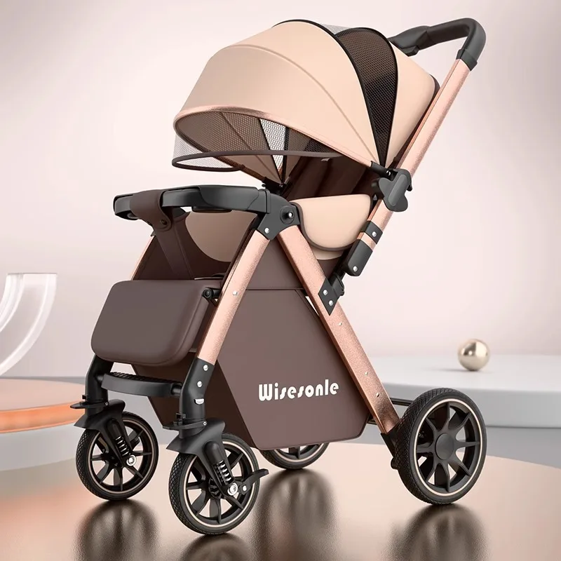 

Baby Strollers Can Be Seated Reclined High Landscape Lightweight Foldable Two-way Children's Strollers Walking Tools