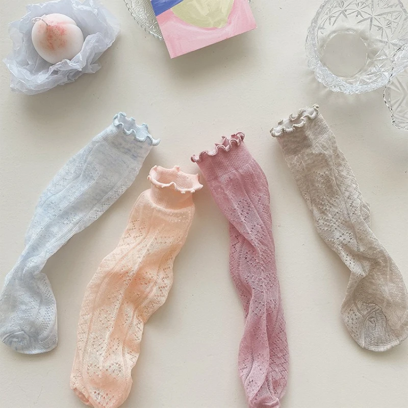 

2Pairs Women Mid-Tube Socks Solid Colour Autumn Winter Breathable Comfortable Sport Sweat Absorbent Women's Socks