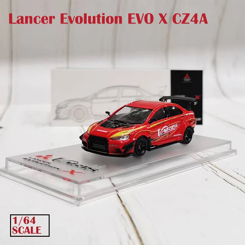 

CM 1:64 Model Car Lancer Evolution EVO X CZ4A Varis Wide Body 2.0 Alloy Car -Red