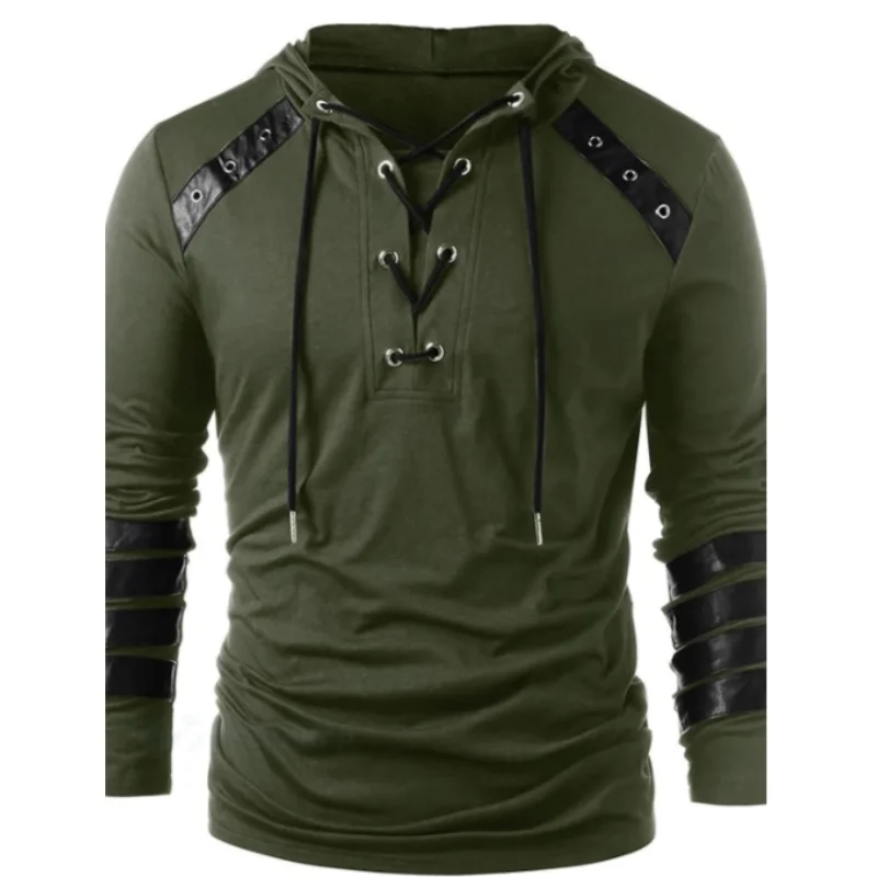 Plus Size Men's Military Green Winter Hoodie