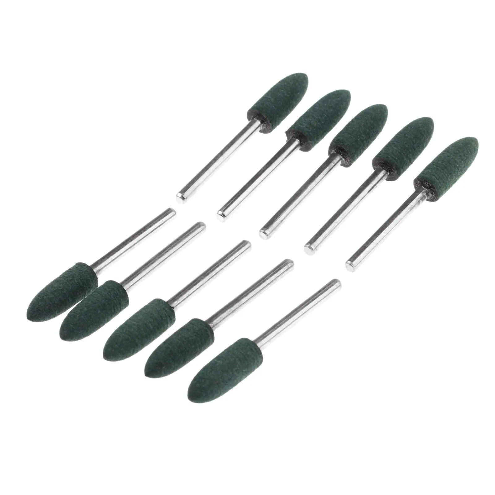 DRELD 10Pcs 6mm Rubber Grinding Head Metal Surface Buffing Polishing Mounted Point for Rotary Tool Dremel Accessories 3mm Shank
