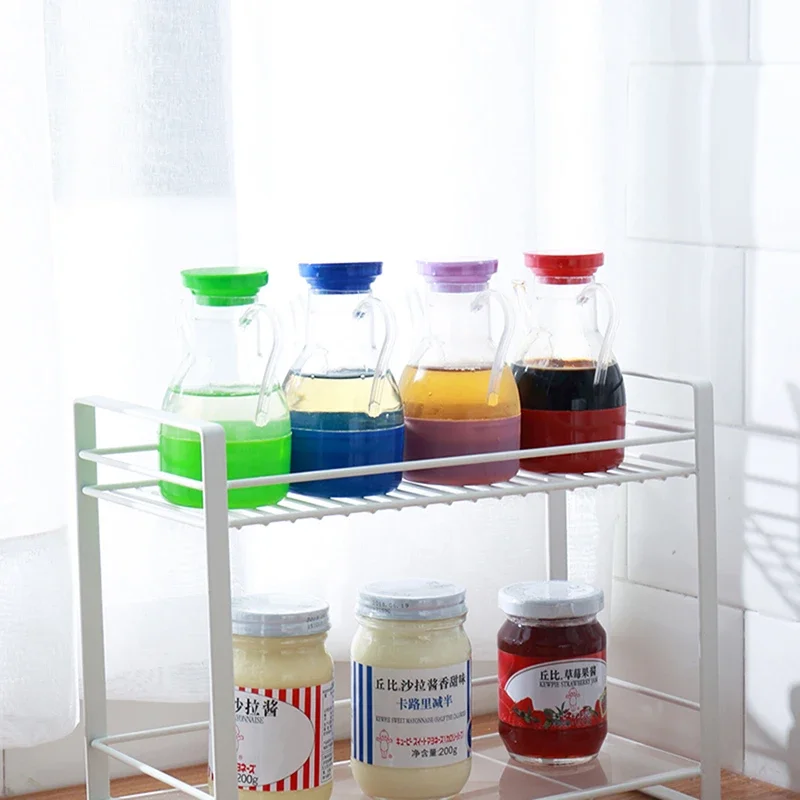 Transparent Gravy Boats Leakproof Oil Can Bottle Condiment Dispenser Plastic Soy Sauce Vinegar Container Pot Kitchen