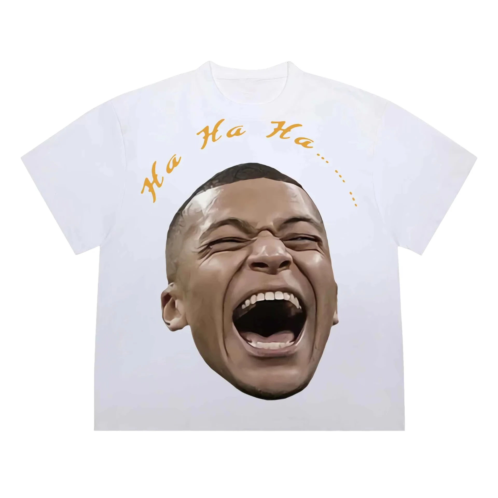 Recién llegado, Camiseta de algodón de estrella de fútbol de Francia Mbappe Madrid, Top de manga corta informal holgado Retro para niños/hombres de verano
