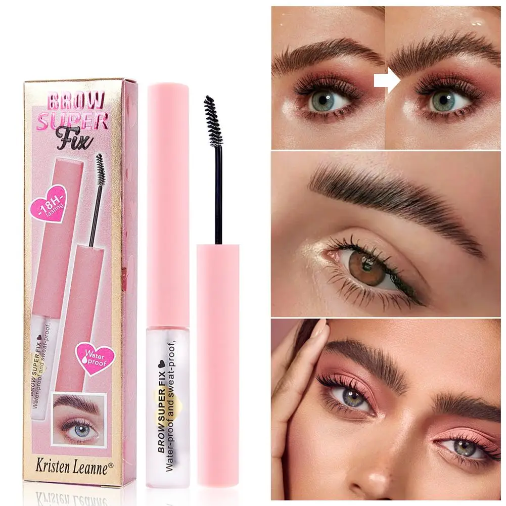 Gel transparente impermeable para cejas, crema para estilizar, maquillaje, fijación de cejas de larga duración, capa líquida sellada, jabón F4J0, 5ml