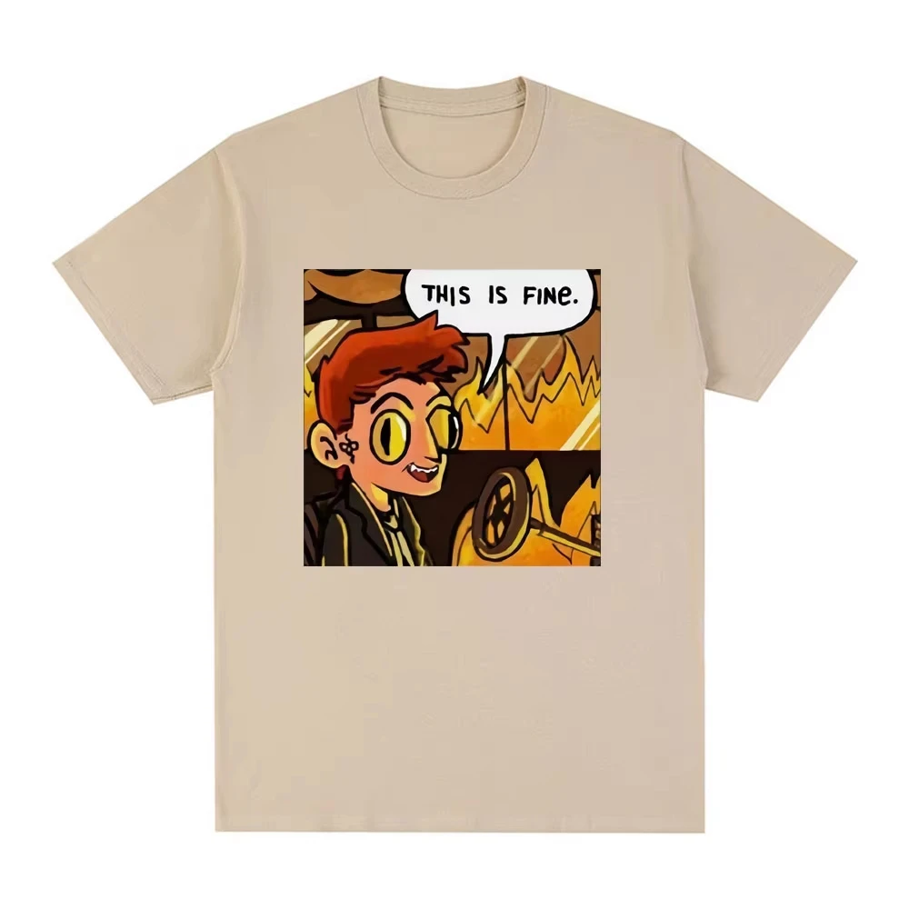 تي شيرت نسائي صيفي كاجوال مريح من القطن بتصميم كلاسيكي عصري ملابس الشارع شائر جيدة هذا تي شيرت برسومات كراولي الجميلة