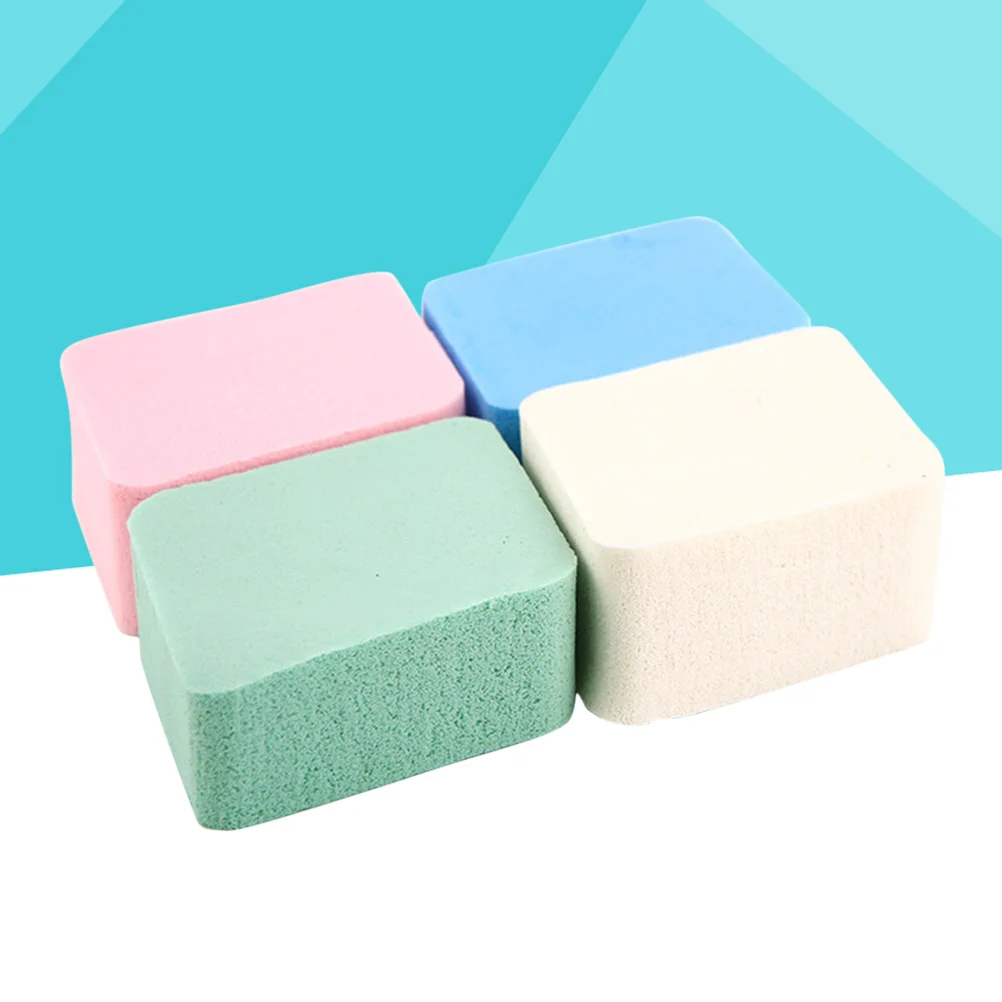 Esponja de polvo de cuatro colores, Material Premium, seguro, delicado, agradable para la piel, aplicación de maquillaje, herramienta para esponjar el polvo facial, 4 Uds.