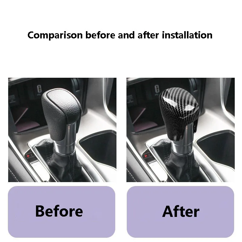 Carbon Fiber ABS Car Styling Parts Gear Shift Knob Cover Car Accessories Auto For Honda Civic Accord Inspire CRV