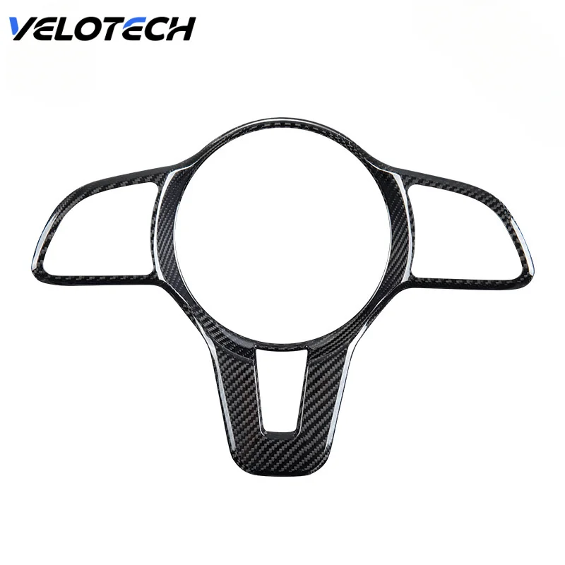 

For 2020 Mercedes-Benz C-Class C200 GLC 260L GLBE 300A EQC Real Carbon Fiber Car Steering Wheel Cover Trim Button Frame