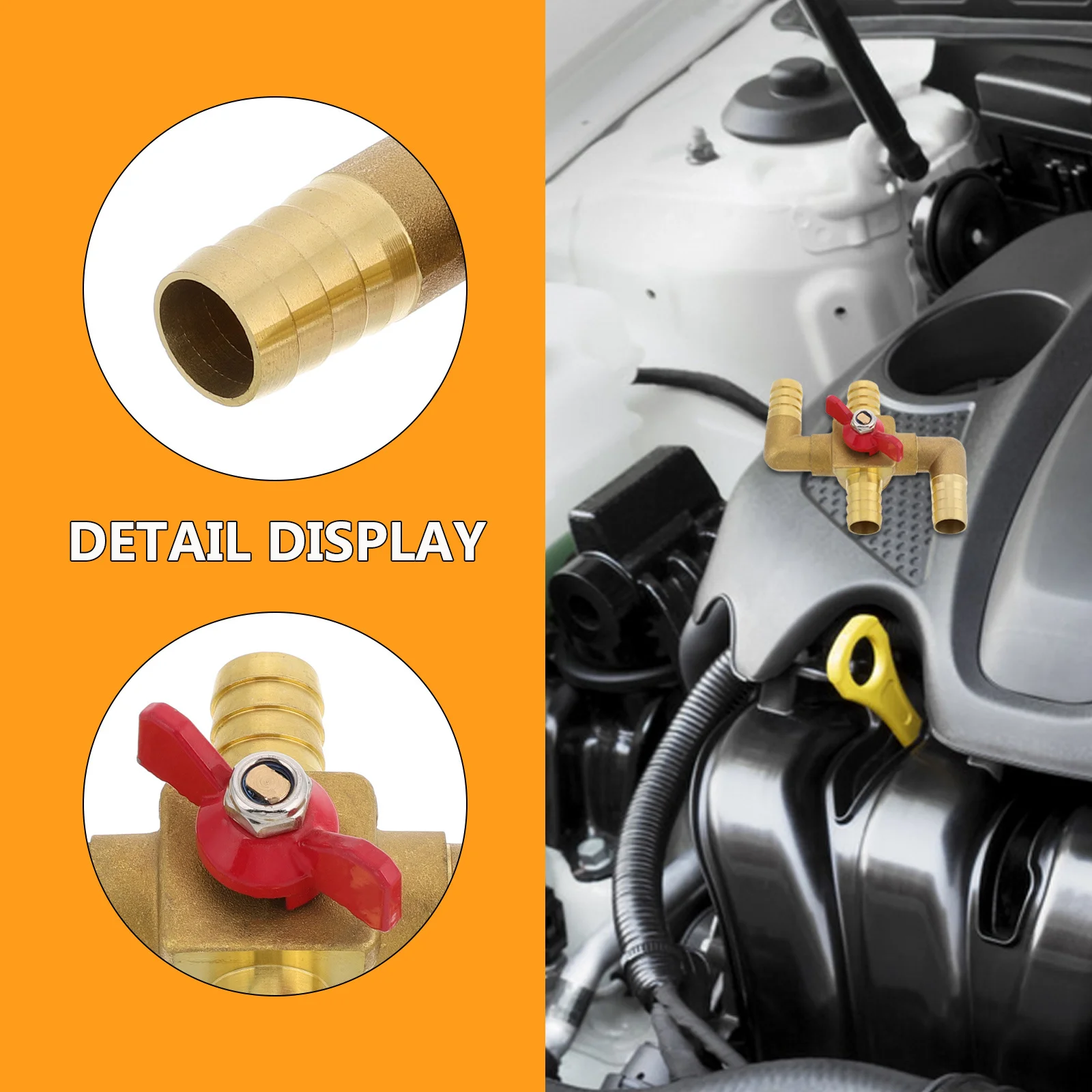 صمام مياه لتدفئة السيارات، تركيب تجاوز يدوي نحاسي لسخان السيارة، صمام التحكم في المناخ التلقائي، مياه الحديقة