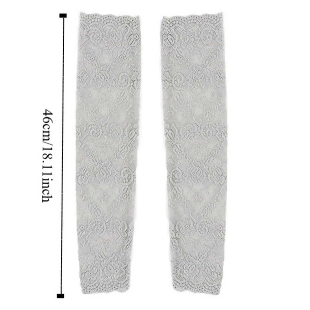 Mesh Ice Lace Arm Sleeves Ice Sleeves Sunscreen Ice Silk Sleeves Thin Elastic Sun Protection Cover Outdoor Sport