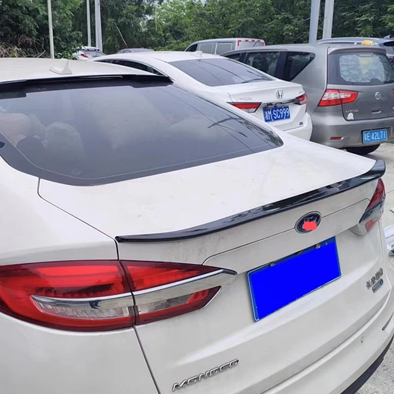 Rear trunk lid, spoiler, mudguard, and carbon black sport modified parts for Ford Mondeo spoiler 2, 2013-2020