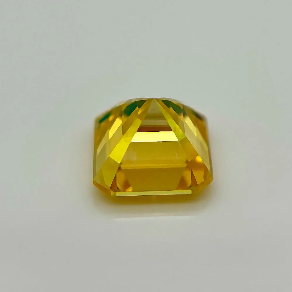 Wholesale Size 5x5~8x8mm Yellow Color VVS1 Loose Moissanites Asscher Cut shape Loose Stone With Certificate