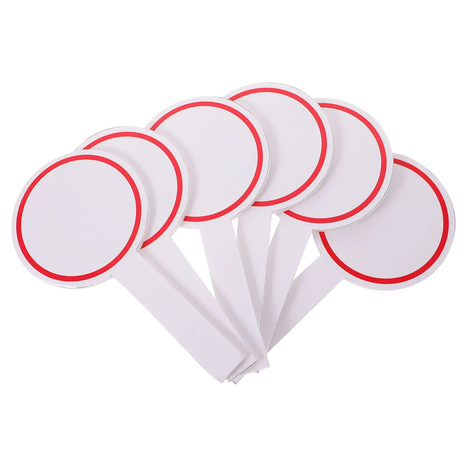 

6pcs Board Mini Whiteboards 15x25cm Blank Dry Erase Handheld Paddles Reusable Foam Boards Auction Voting Student