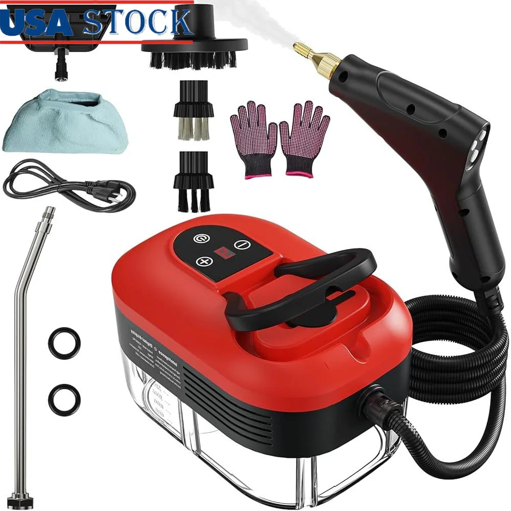 Портативный ручной пароочиститель, 2500 Вт, 1,2 л, бак, 6 уровней, регулируемый пара, 15 с, быстрый нагрев, инструмент для очистки под давлением