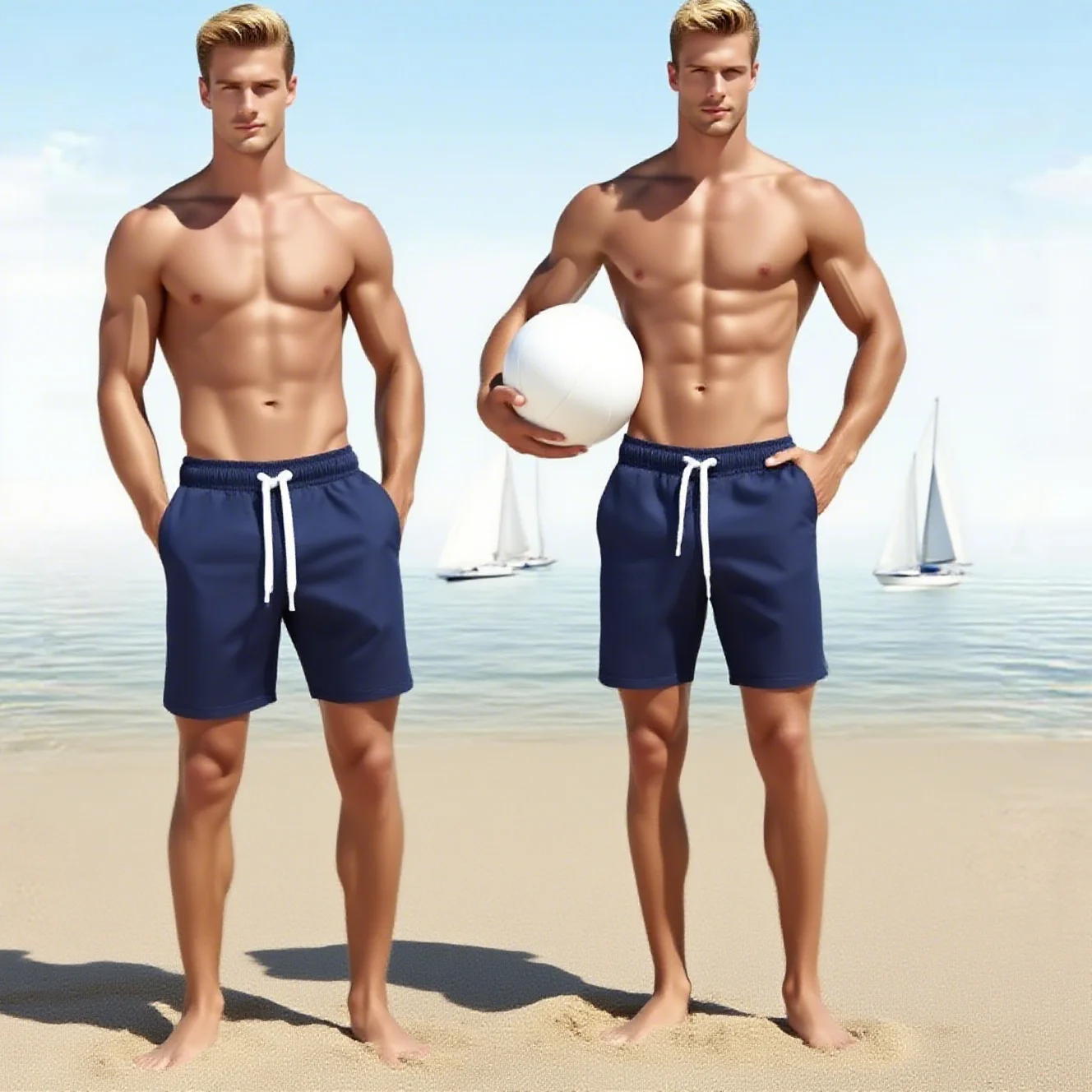 Men's Board Shorts Swim Trunks Drawstring Solid Color Quick Dry Running Swimming Pool Classic Casual Sport Black Summer Shorts