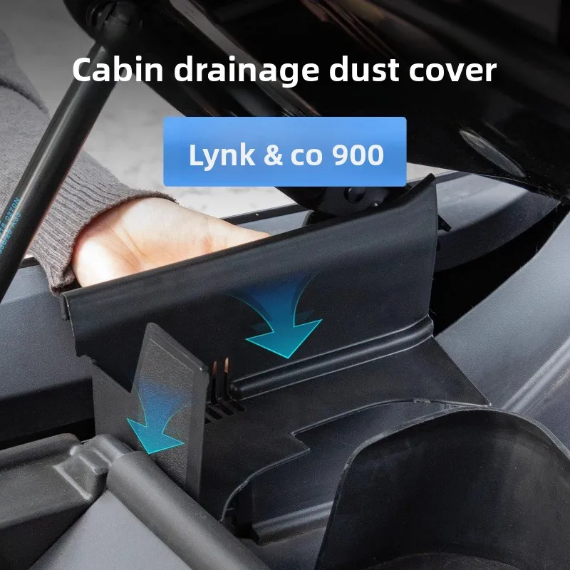 

2pcs Car Engine Compartment Drainage Dustroof Net Anti Blocking Protective Cover For Lynk&Co 900 Automotive Interior Accessories