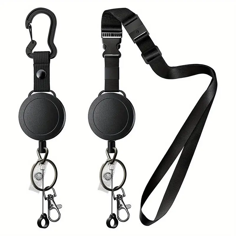 Badge Reel ABS Plastic Name Tag Holder Belt Keychain Retractable ID Lanyard For Security Personnel Hospital Student ID
