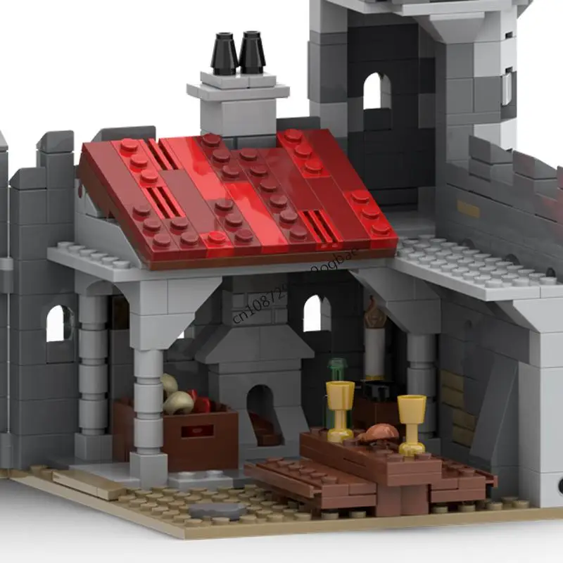 جديد 1527 قطعة MOC عرض الشارع في القرون الوسطى نموذج قلعة العاهل الأسود لتقوم بها بنفسك أفكار إبداعية لعبة أطفال تجميع لغز كتل الطوب هدية #6