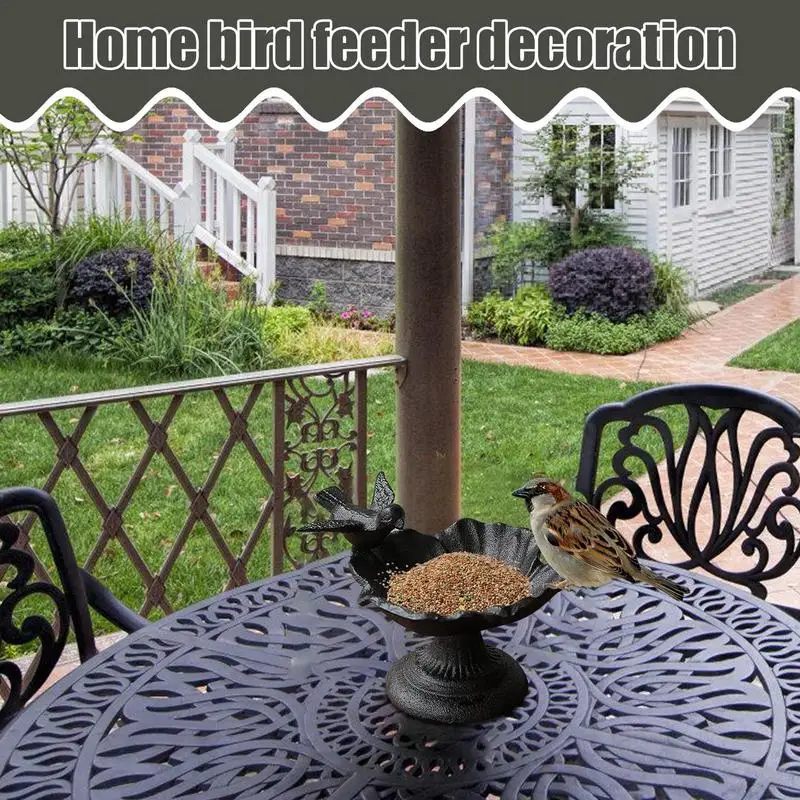 

Bird Feeder for Outdoors Metal Patio Bird Feeder Outdoor Garden Decoration Retro Feeder for Garden Yard Patio Attracts Finches