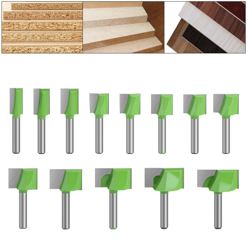 Sleek Design Cleaning Bottom Router Bit Set Featuring a Standard 6 35mm Shank for a Range of Materials Including MDF