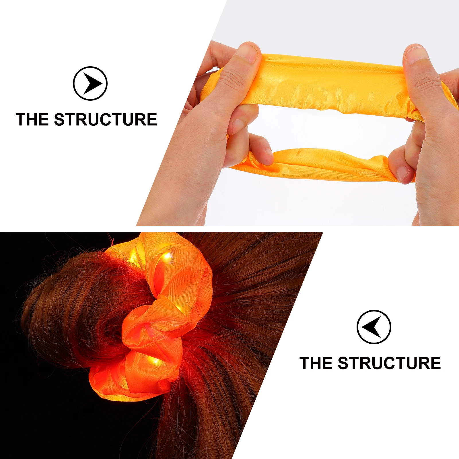 

Glowing Hair Elastic Accessories Stylish Decorative Ring Rubber Tie Women Festival Party Use Bright Friendly