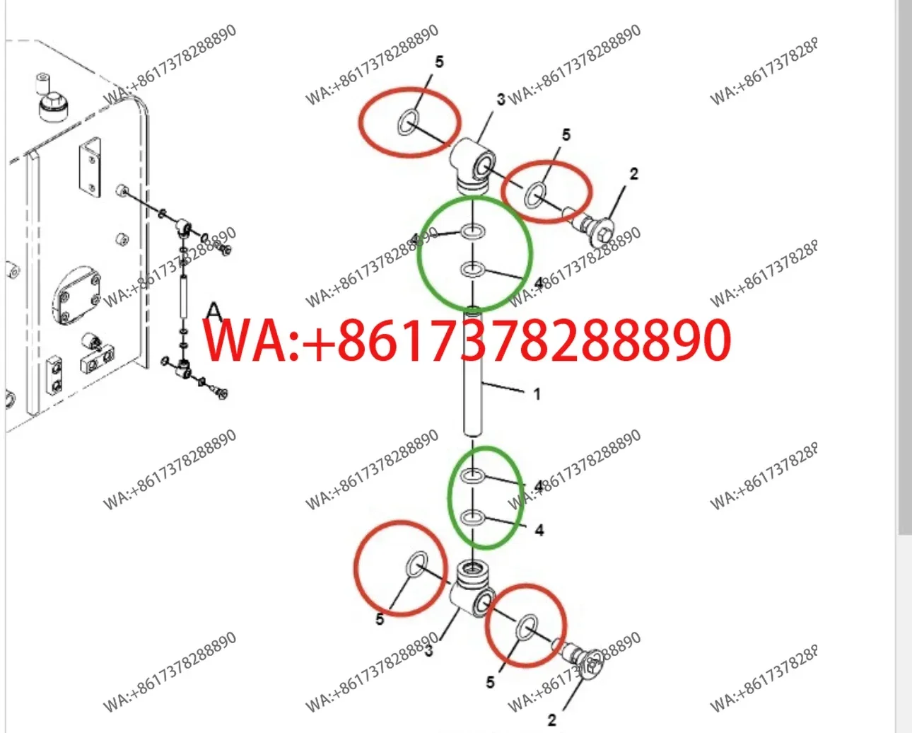 Visual tube repair kit hydraulic dipstick repair kit 347-6081