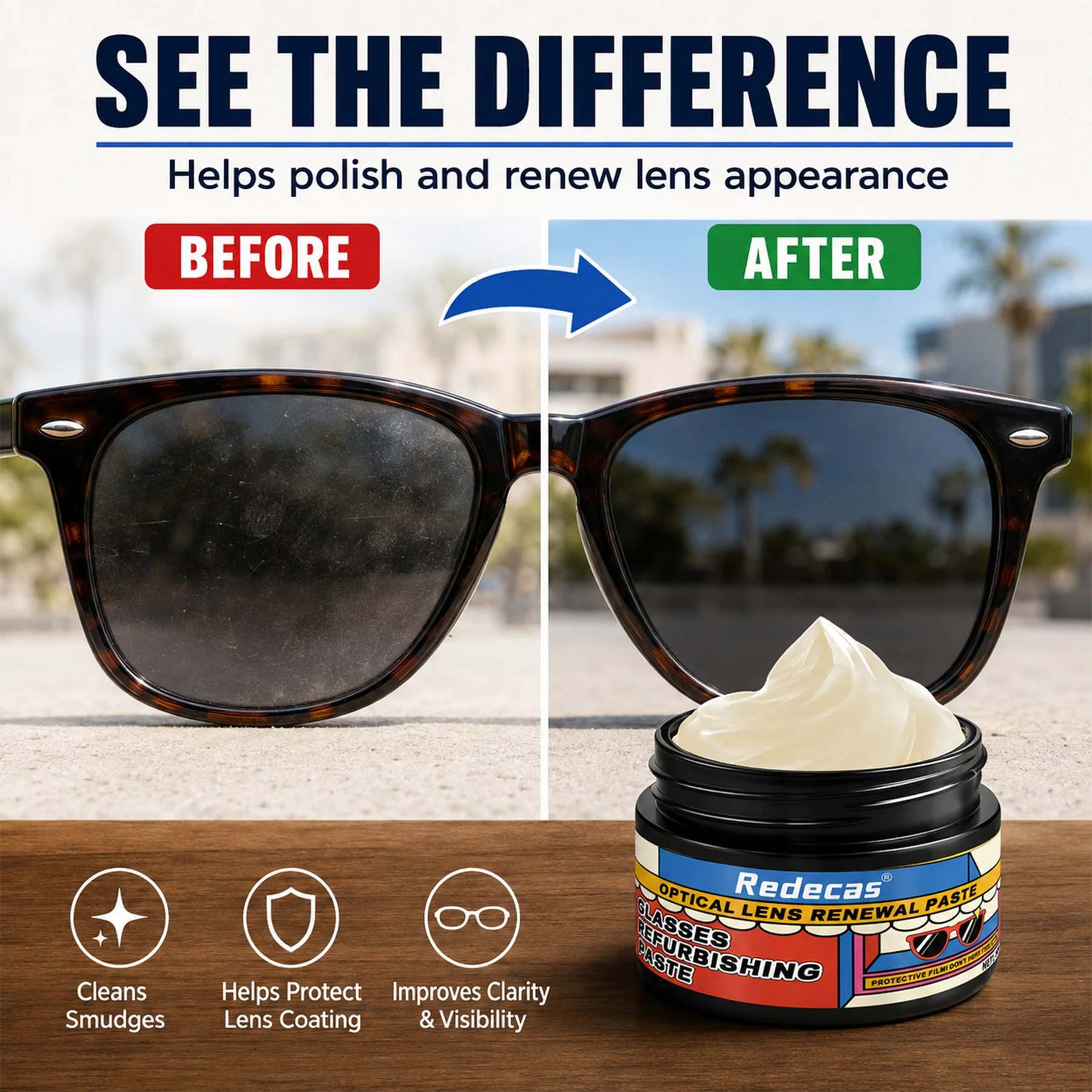 Eyeglass Repair Kit: Polish Fine Scratches, Restore Clear Vision, Gentle for Frames, Watch Bands & Lenses