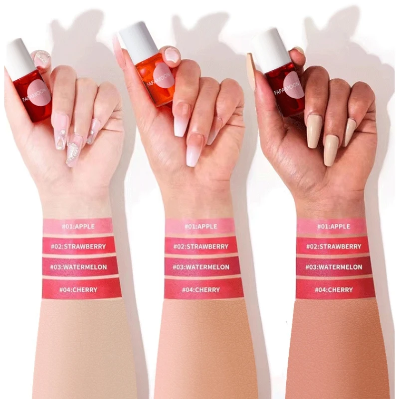 Mini Lip Glaze Tint, Água Gloss Tint, Hidratante, Batom Espelho Não-Transferência, De Longa Duração, À Prova D' Água, Doce Fruta