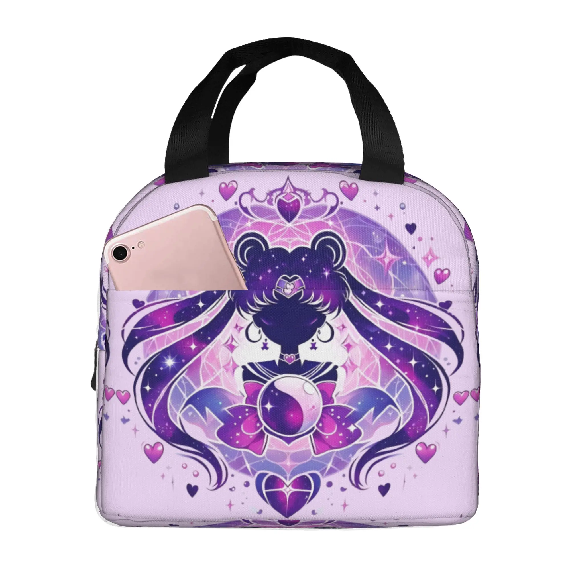 

Custom Sailors Anime Moons Insulated Lunch Bags for Women Men Bishoujo Resuable Thermal Cooler Bento Box School