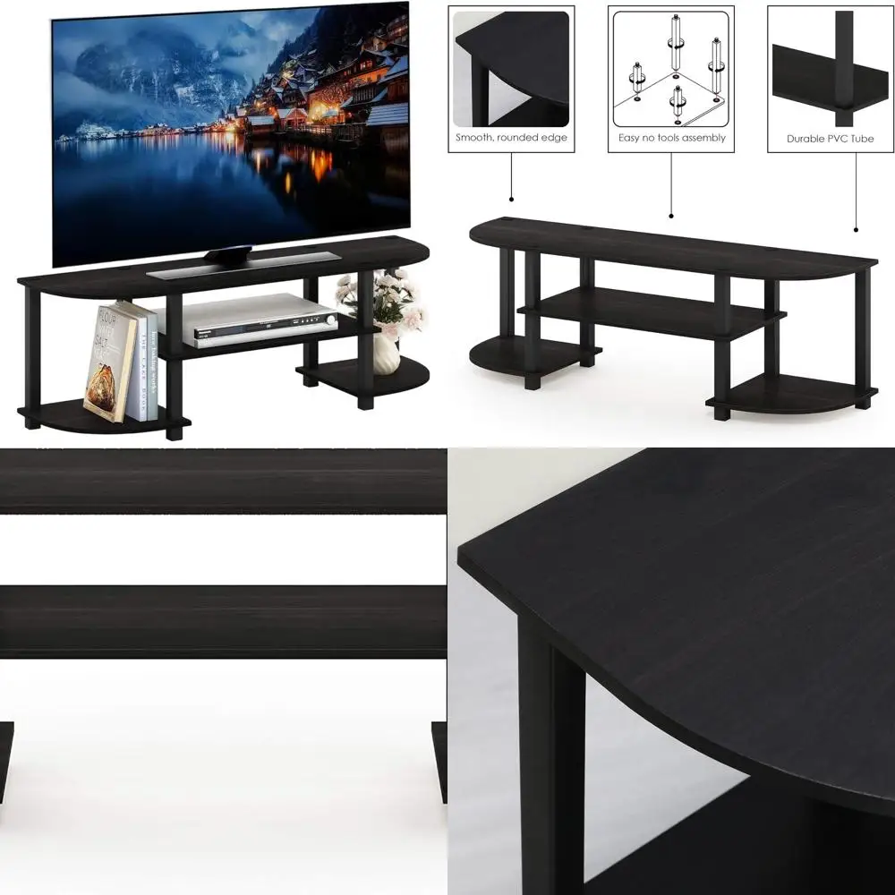 مركز ترفيه تلفزيوني واسع من Turn-S-Tube، إسبرسو/أسود #1