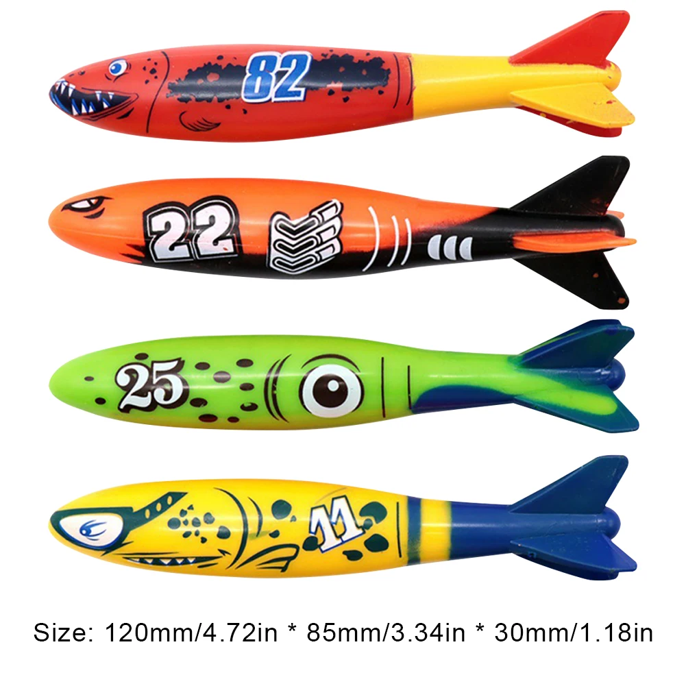 Kids Diving Game Toys Set Underwater Diving Toys Cartoon Pool Throwing Toys Water Sports Toy Set Swimming Pool Accessories