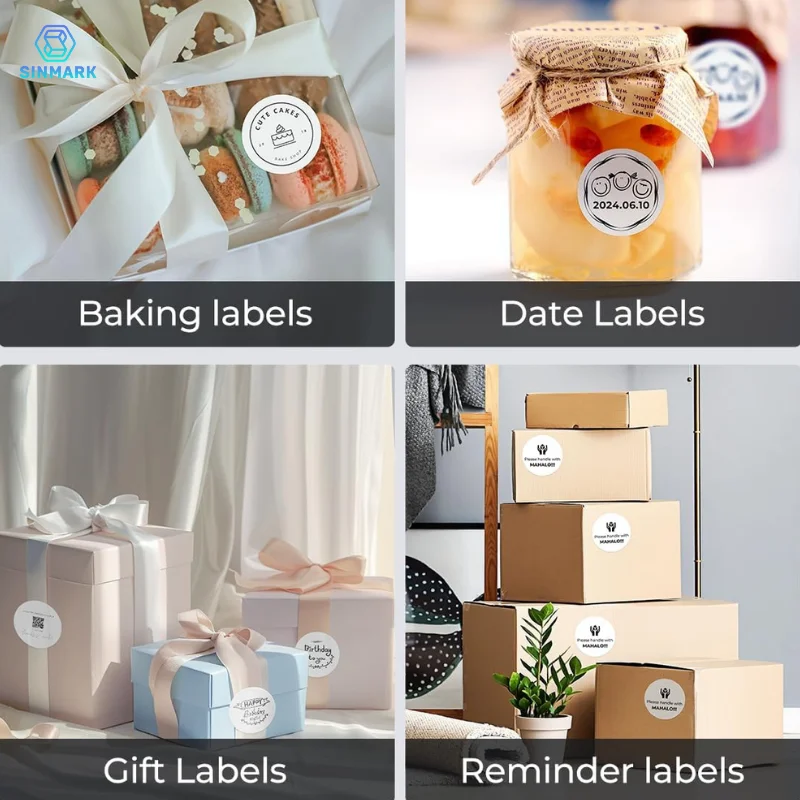 50mm Round Color Thermal Label Paper Pure Waterproof Labels Cute Handmade DIY Self-Adhesive Stickers Use for Thermal Printer