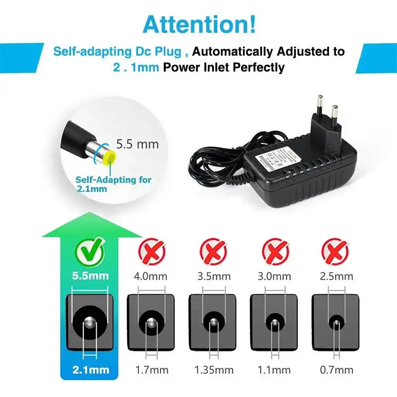 5V Universal Adapter Converter AC TO DC 220V 110V TO 5Volt 1A 2A 3A 5A 6A 8A 10A With DC Female Connector For LED Strip Light