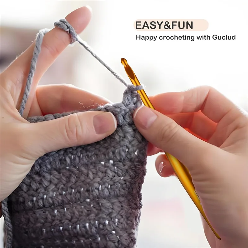

EYFL-9шт крючки для вязания Эргономичные ручные полированные алюминиевые иглы для вязания Обтекаемая линия 3,5-8 мм
