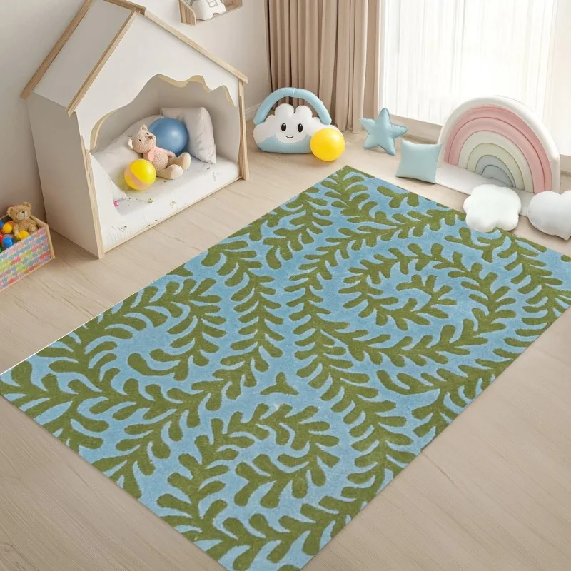 Geometric Line Print Carpet Cute Home Decor Soft Non-slip Floor Mat Living Room Children's Room Bedroom Study Decor Rug