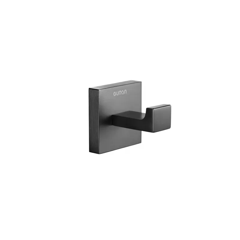 GUNON Bathroom Accessory Robe Hook Brushed Gunmetal Bath Hardware Sets