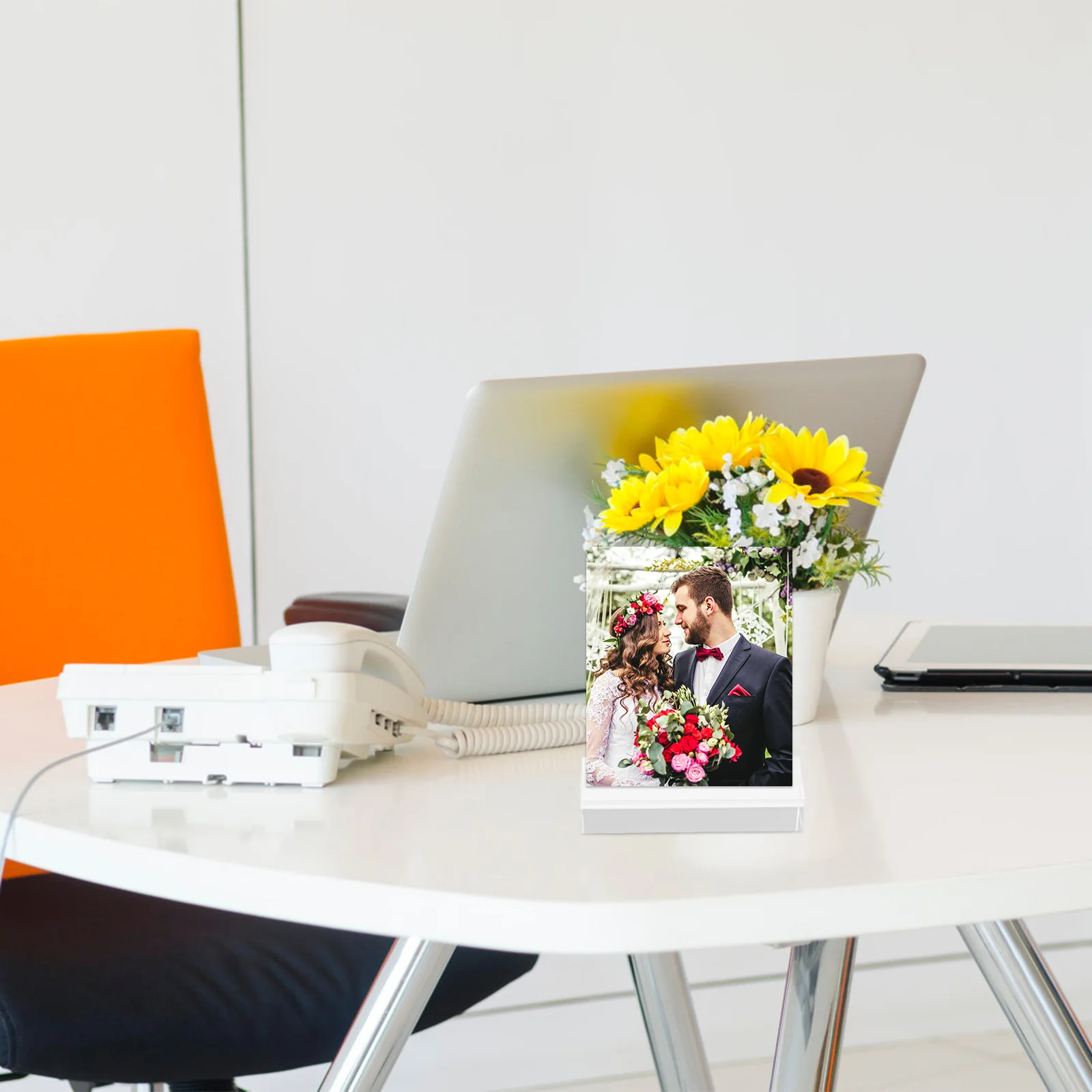 10 Pcs Card Slot Base Office Sign Stand Photo Holder Wedding Clear Acrylic Holders Transparent Postcard