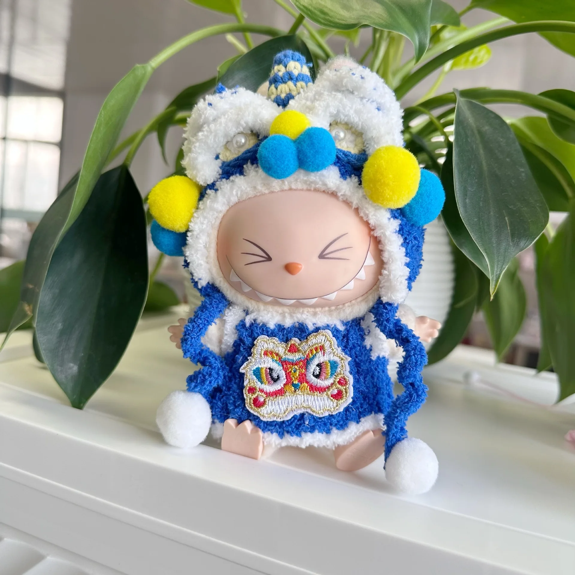 【Only clothes】 Labubu New Year Clothes Festive pure Handmade Awakened Lion Dance Suit Labubu Accessories V1 V2