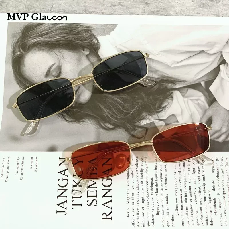 Vintage Square Sunglasses Women Retro Mirror Metal Frame Sun Glasses Female Fashion Oculos De Sol Feminino Gafas De Sol Mujer