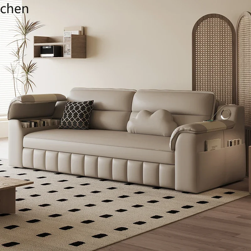 DSA Cat Scratch Leather Folding Sofa Bed Dual-Purpose Storage Home Modern Small Apartment Sofa