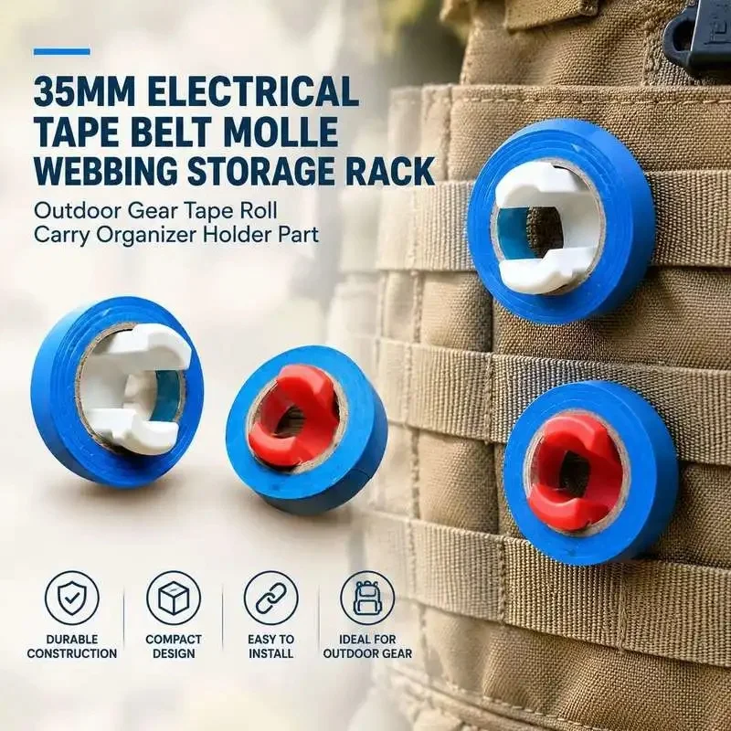 Molle Webbing Tape Roll Storage Rack 35mm Electrical Tape Belt Outdoor Gear Carry Holder
