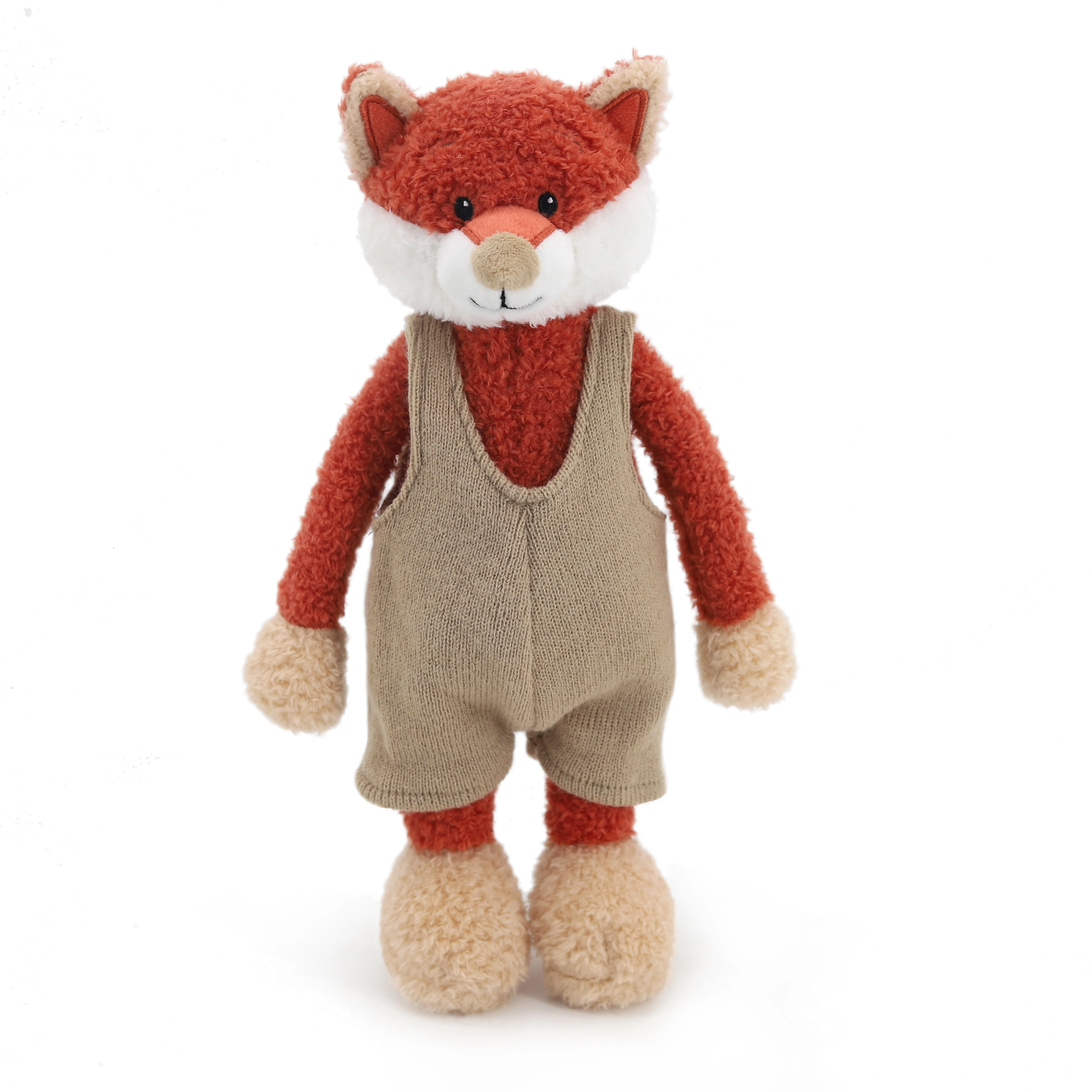 30cm bonito fofo raposa brinquedo de pelúcia macio dos desenhos animados raposas vermelhas boneca de pelúcia com roupas bebê apaziguar crianças presente aniversário