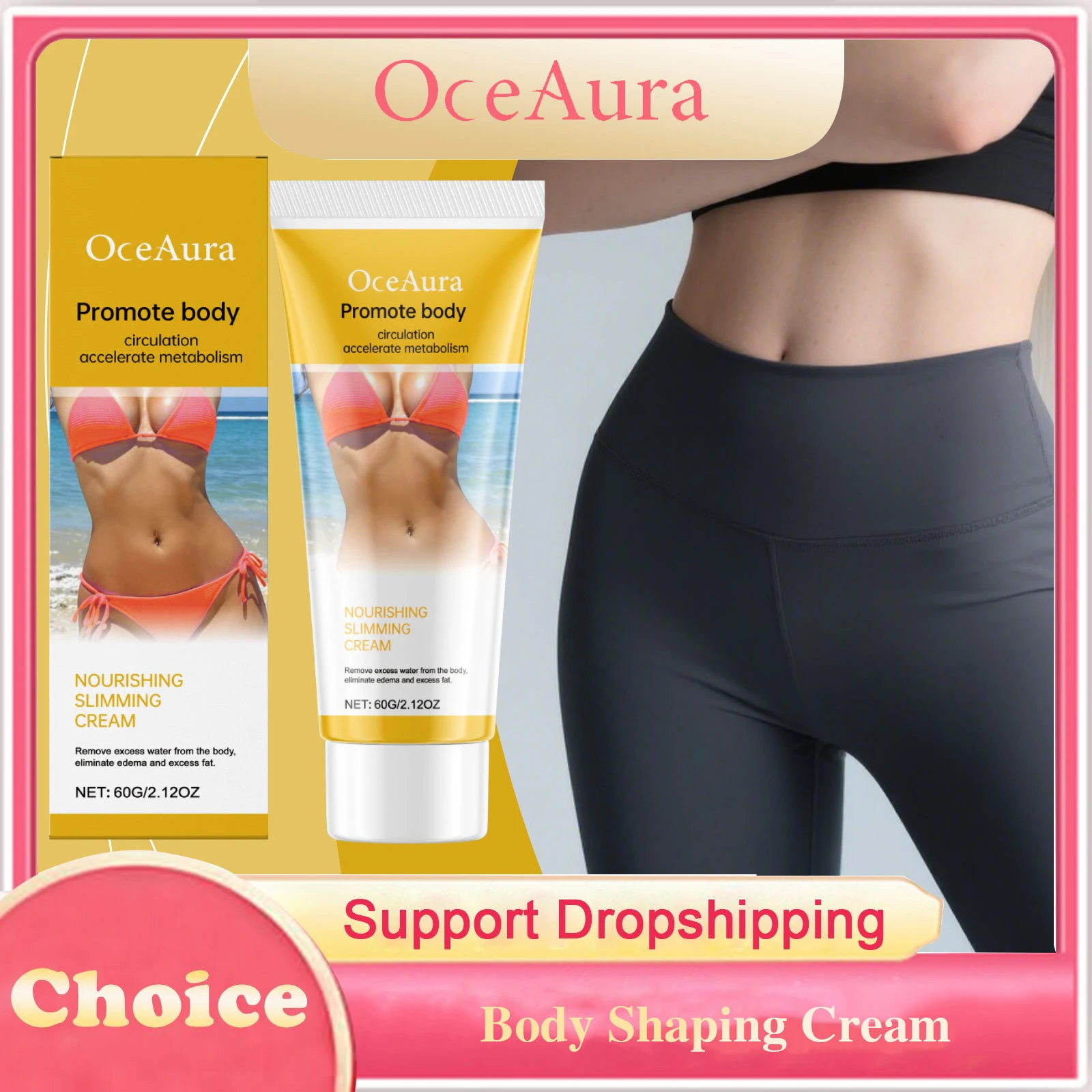 

Body Shaping Cream Anti Cellulite Improve Sagging Weight Loss Firming Lifting Tightening Nourishing Smooth Body Slimming Cream