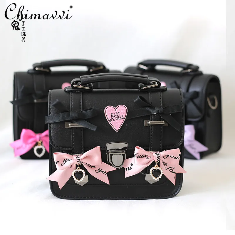sweet-black-and-pink-japanese-jk-uniform-style-bag-cute-bow-cambridge-style-preppy-girl-versatile-crossbody-shoulder-bag-women